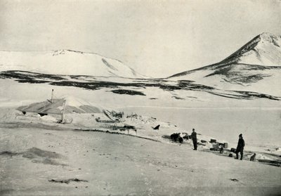 Meares en Demetri bij Discovery Hut, 4 november 1911, 1913 door Herbert Ponting