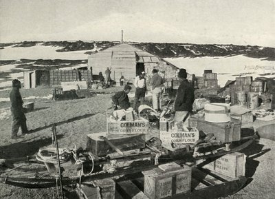 De toestand van zaken een week na de landing, 1911, 1913 door Herbert Ponting