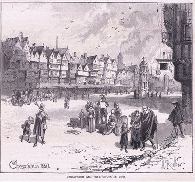 Cheapside AD 1660 door Herbert Railton