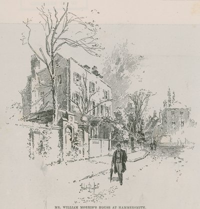 Het huis van William Morris in Hammersmith door Herbert Railton