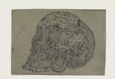 Een schedel door Hercules Segers