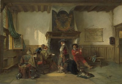 Soldaten in een Wachtkamer door Herman Frederik Carel ten Kate