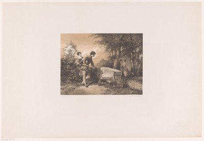 Twee paren in een park door Herman Frederik Carel ten Kate