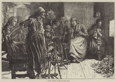 Een winteravond in de Beierse Tirol door Herman Gustave Herkomer