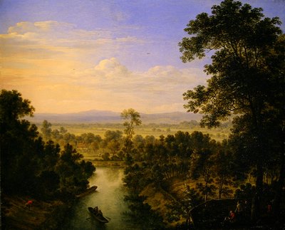 Panoramisch Landschap met een Rivier door Herman the Younger Saftleven