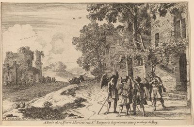 Abraham en de Drie Engelen door Herman van Swanevelt