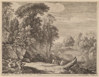 De ezel naar de rivier geleid door Herman van Swanevelt
