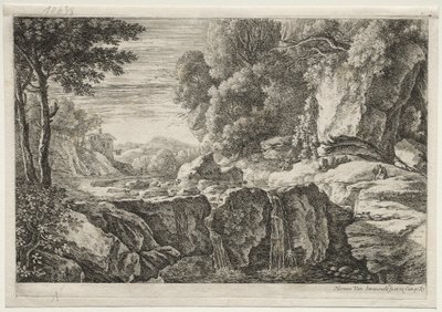 De kleine waterval door Herman van Swanevelt