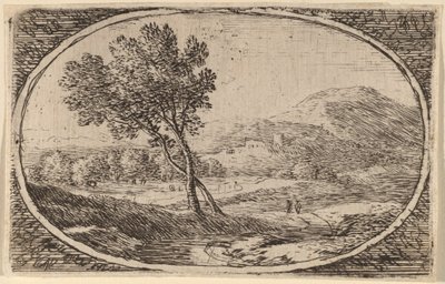 Twee bomen met gekruiste stammen door Herman van Swanevelt