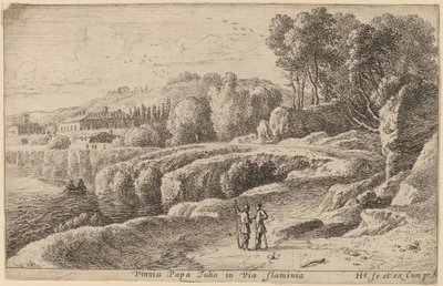 Wijngaard van paus Julius aan de Via Flaminia door Herman van Swanevelt