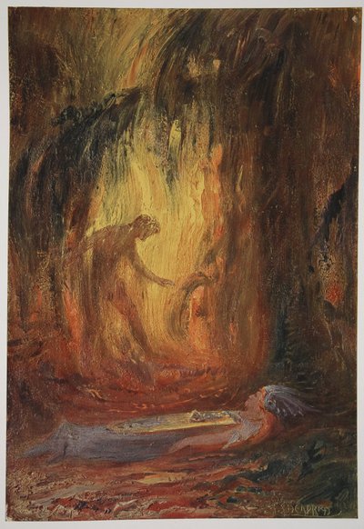Ontwaken van Brunnhilde door Hermann Hendrich