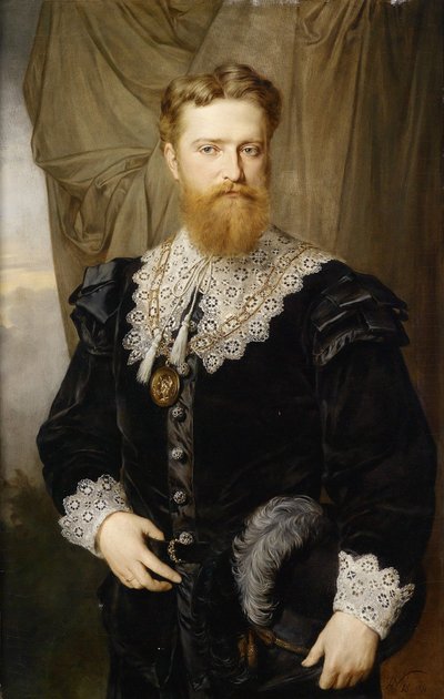 Portret van Karl Lueger 1844-1910 in Historisch Kostuum door Hermann Nigg