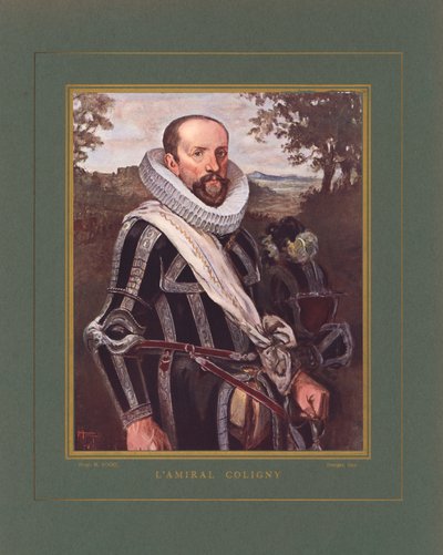 Gaspard II de Coligny, Franse admiraal en Hugenotenleider tijdens de Franse godsdienstoorlogen door Hermann Vogel