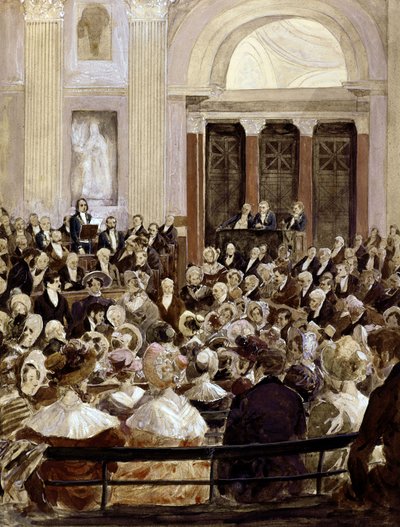 Ontvangst van Victor Hugo bij de Académie Française, Parijs, 3 juni 1841 door Hermann Vogel