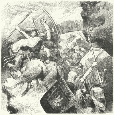 De Barbarische migraties, 4e - 6e eeuw door Hermann Vogel