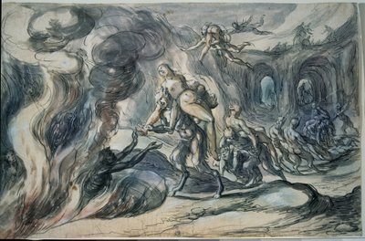 Eurydice in de onderwereld door Hermann Weyer