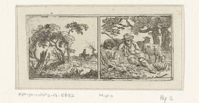 Landschap en herder door Hermanus Fock