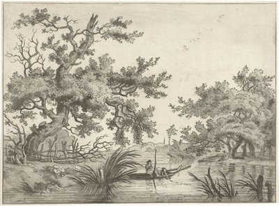 Landschap met twee vissers door Hermanus Fock