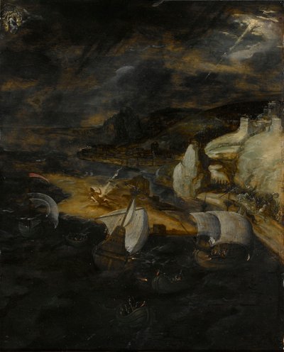 De val van Lucifer door Herri met de (c.1510 p.1550) Bles