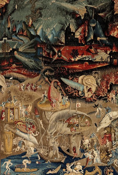 De tuin der lusten. ca. 1560 (tapijt) door Hieronymus (after) Bosch
