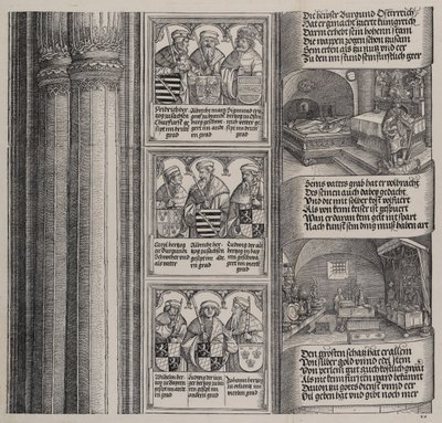 Het Graf opgericht door Maximiliaan voor zijn Vader, en de Keizerlijke Schat, met Portretten door Hieronymus Andreae
