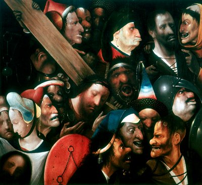 Het dragen van het kruis, ca. 1480-1516 door Hieronymus Bosch