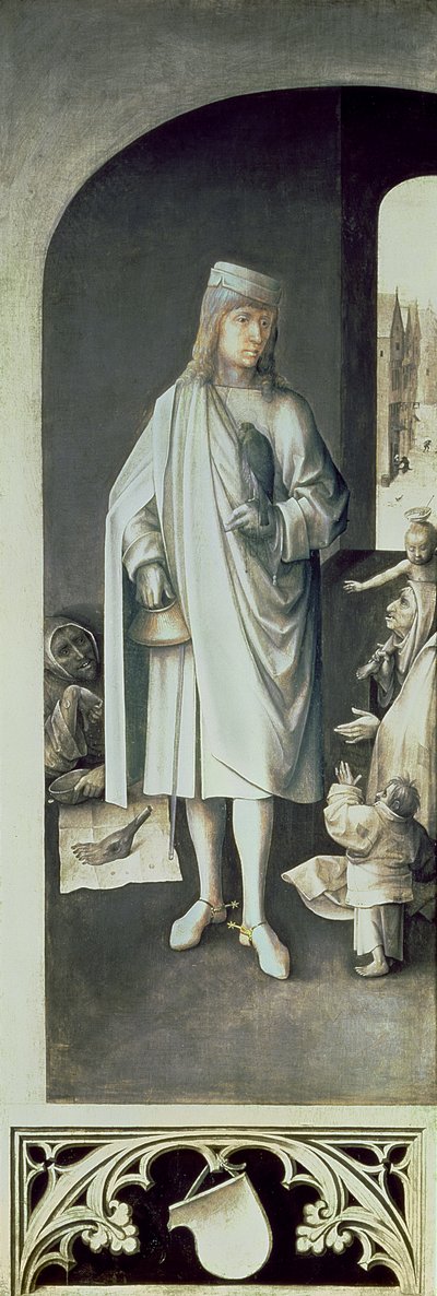 St. Bavo, Exterieur van de Rechtervleugel van het Laatste Oordeel Altaarstuk door Hieronymus Bosch