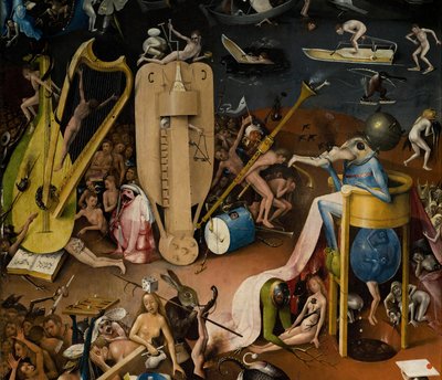 De Tuin der Lusten, 1490-1500 door Hieronymus Bosch