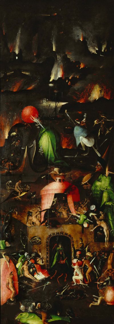 Het Laatste Oordeel Drieluik, rechter paneel, ca. 1485 door Hieronymus Bosch