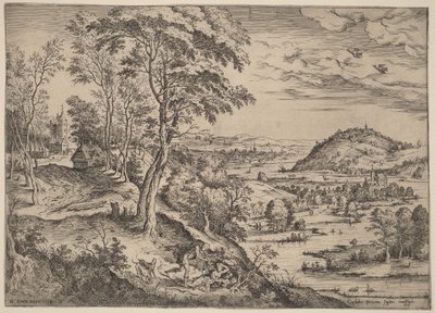 Cephalus en Procris door Hieronymus Cock