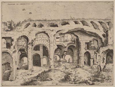 Vierde afbeelding van het Colosseum door Hieronymus Cock