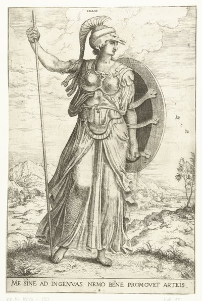 Minerva door Hieronymus Cock