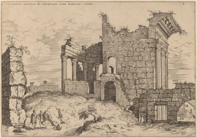 Tweede uitzicht op het Forum van Nerva door Hieronymus Cock
