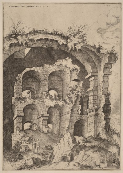 Zevende blik op het Colosseum door Hieronymus Cock