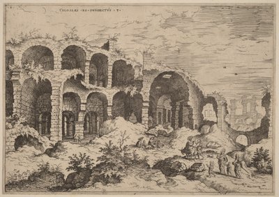 Derde aanzicht van het Colosseum door Hieronymus Cock