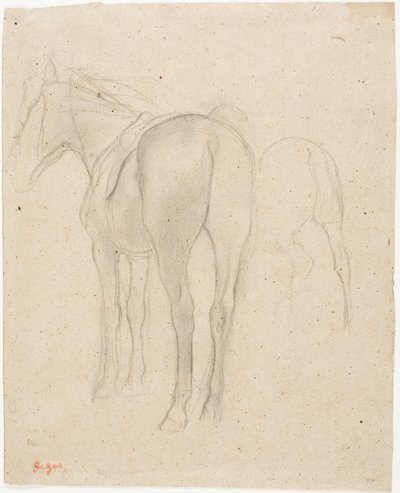 Studies van een paard door Hilaire Germain Edgar Degas