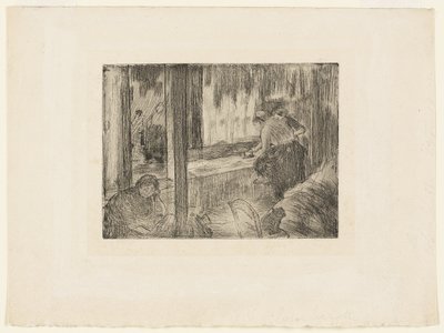 De wasvrouwen door Hilaire Germain Edgar Degas