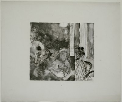 Vrouwen op het terras van een café in de avond door Hilaire Germain Edgar Degas