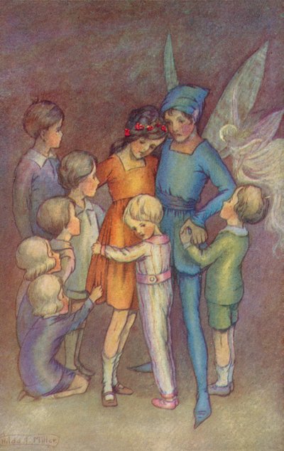 Peter Pan en Tinkerbel door Hilda Theodora Miller