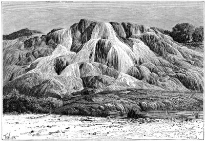 Versteende waterval van Hammam el Meskoutine, Algerije, c1890 door Hildibrand