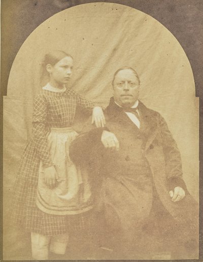 [Portret van een man en een meisje]. door Hippolyte Bayard