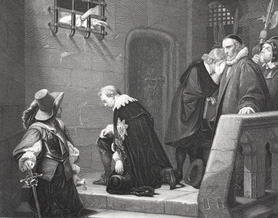 Lord Strafford op weg naar executie, gegraveerd door A.H. Payne door Hippolyte Delaroche