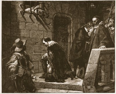 Lord Strafford op weg naar de executie, illustratie uit 