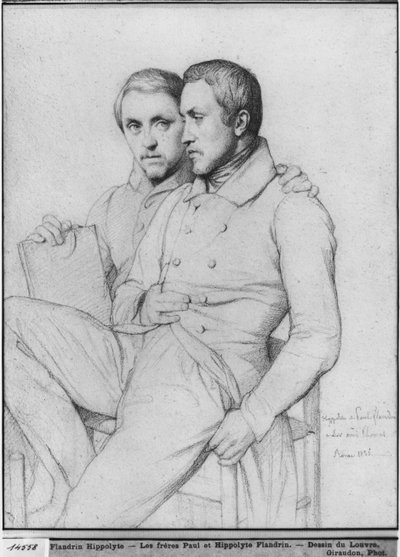 Dubbelportret van Hippolyte en Paul Flandrin, 1835 door Hippolyte Flandrin