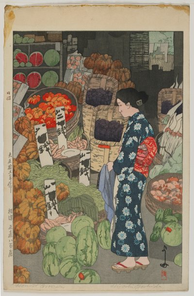 Eerlijke kruidenierswinkel, Taisho tijdperk door Hiroshi Yoshida