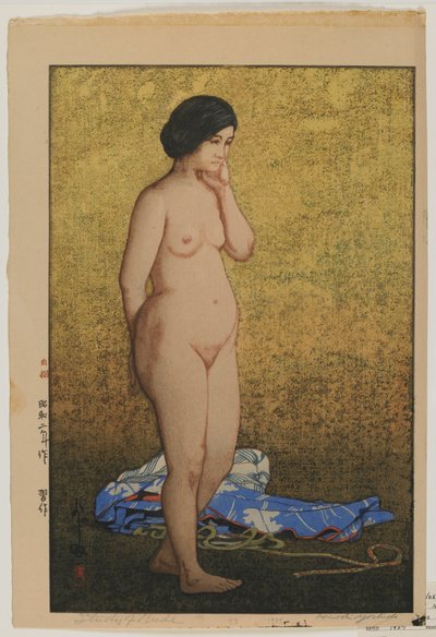 Studie van naakt, Showa-periode door Hiroshi Yoshida