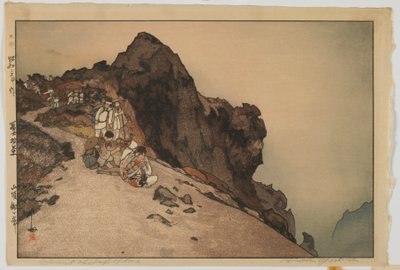 Top van Fuji, uit de serie, Tien uitzichten van de berg Fuji, Showa tijdperk door Hiroshi Yoshida