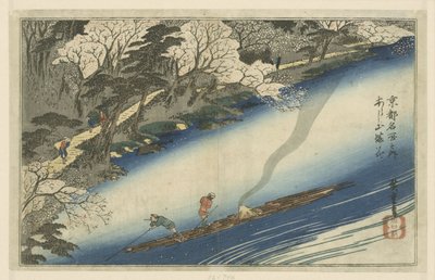 Arashiyama in volle bloei door Hiroshige (I) , Utagawa