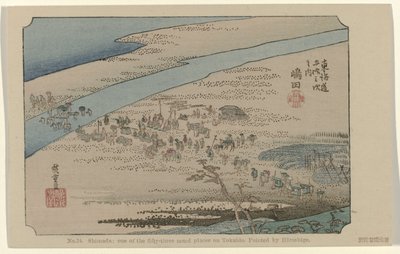 Shimada door Hiroshige (I) , Utagawa