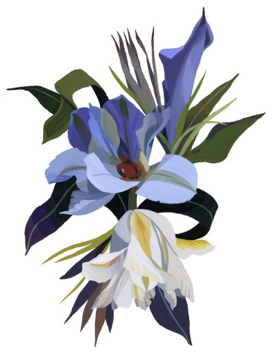 Een denkbeeldige bloem gebaseerd op het tulp motief door Hiroyuki Izutsu